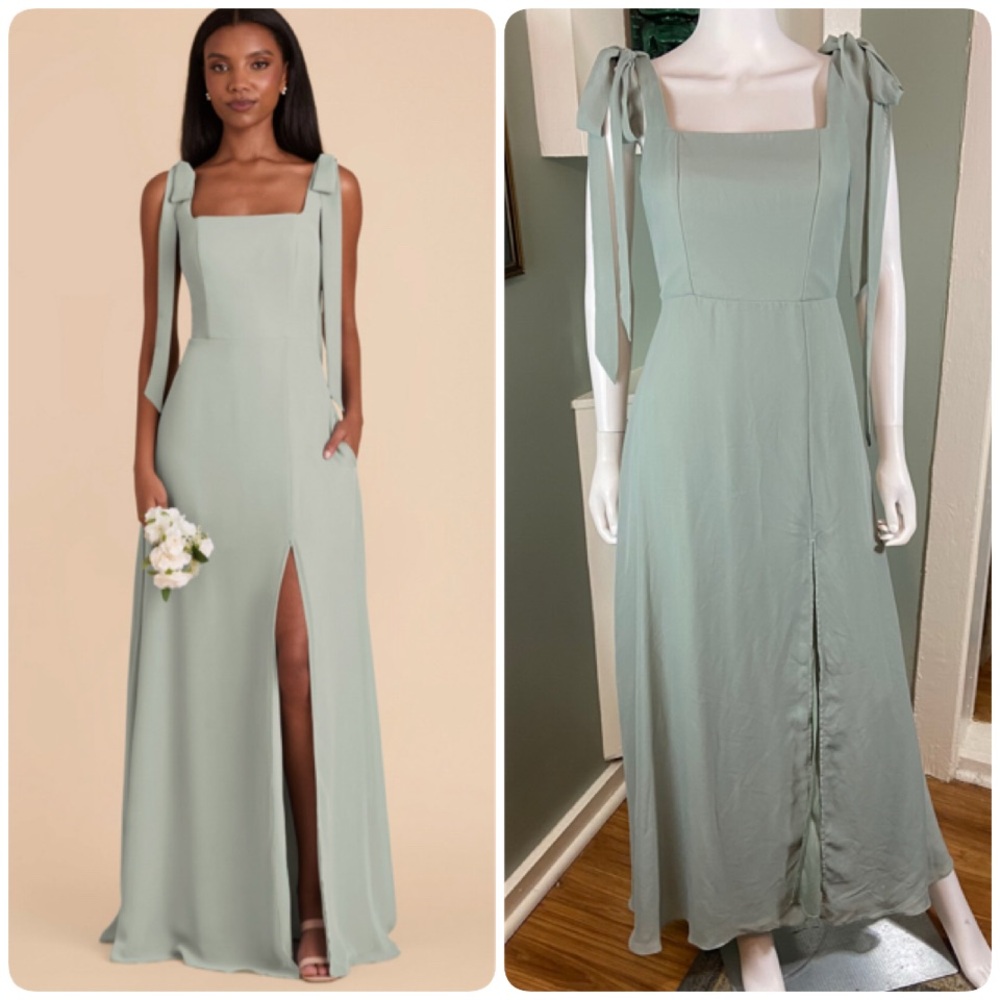 Birdy Grey Alex Sage Green Chiffon Maxi Dress Formal Bridesmaid XS XSmall